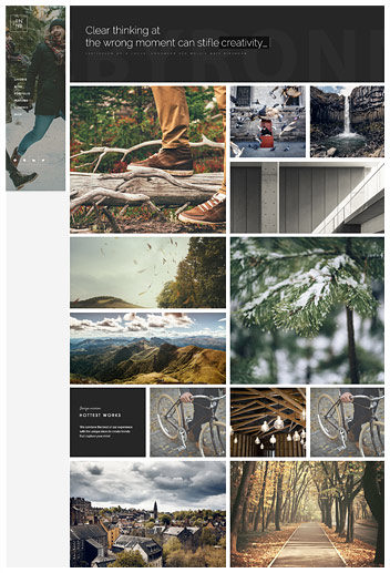 Portfolio side menu